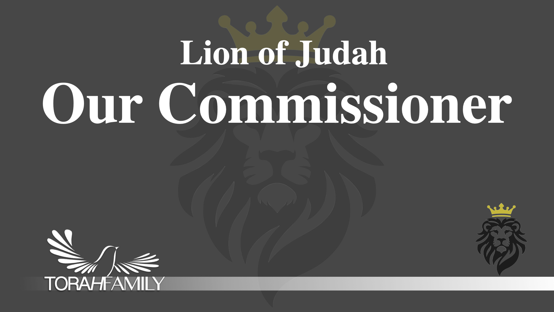 The Lion of Judah, Our Commissioner